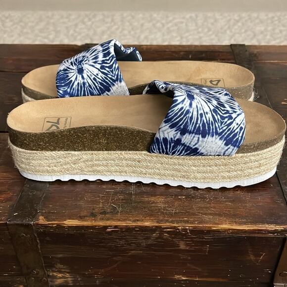 Dirty Laundry Tie Die Pippa Slide Platform Espadrilles Size 8.5 - NWOT - Picture 3 of 8